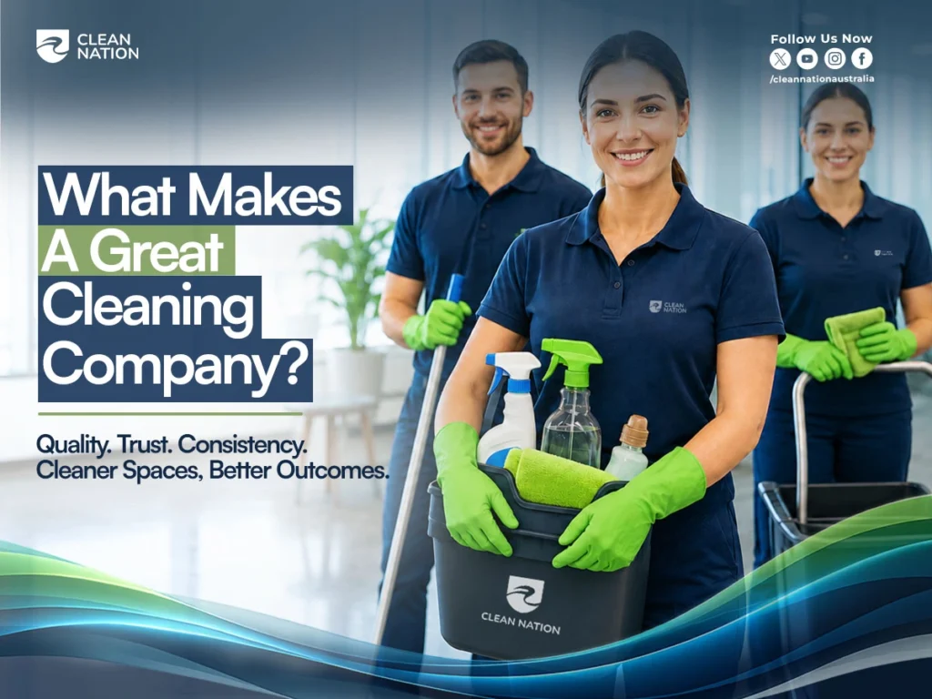 What makes a great cleaning company team providing professional cleaning services with modern equipment and eco-friendly cleaning supplies