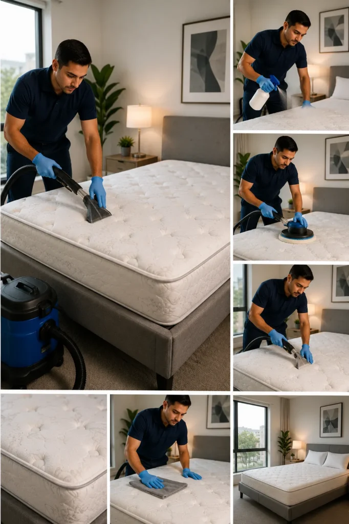 Step-by-Step Mattress Cleaning Process for Better Hygiene with professional mattress cleaning services.