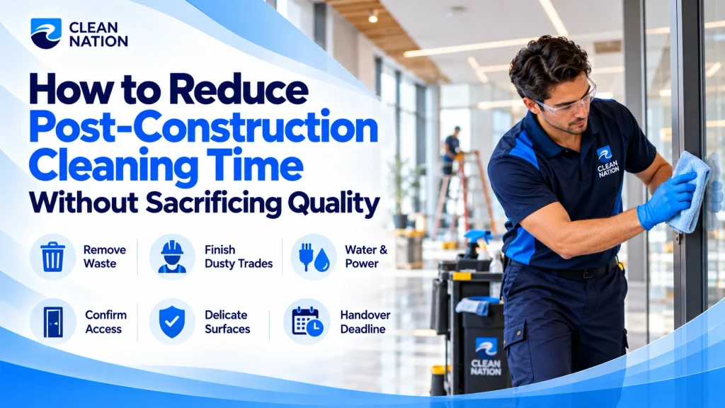 How to reduce post-construction cleaning time without sacrificing quality with proper site preparation